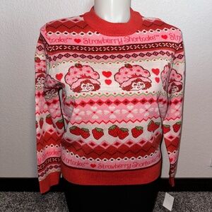 Strawberry Shortcake Women Crew Neck Sweater XS, Small, Large Sizes